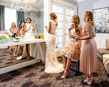 Bride and her Maids getting ready